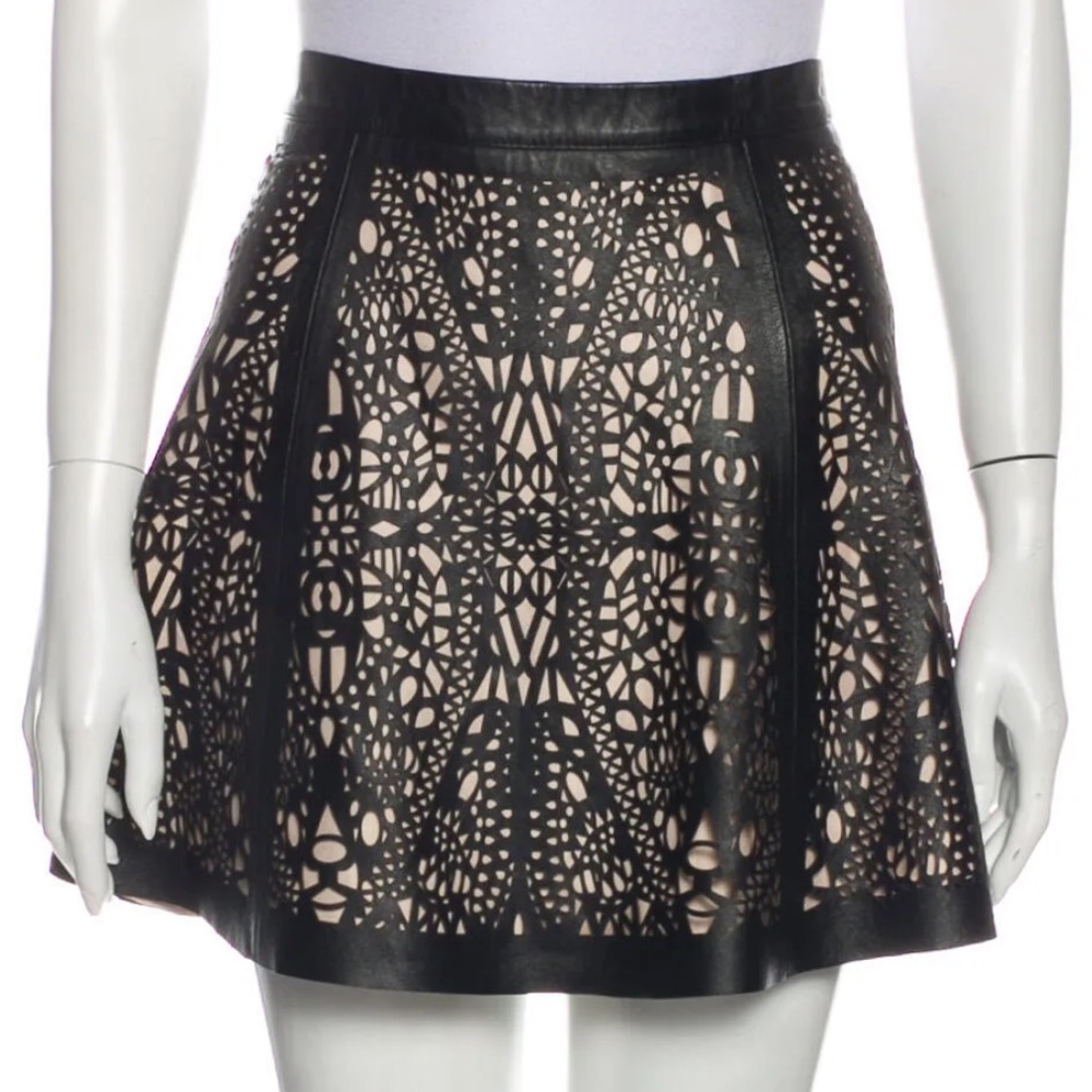 Parker Leather Black Skirt